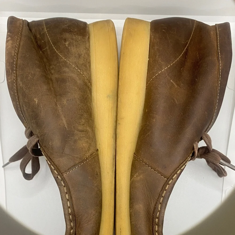 Clarks Men’s Brown Leather Stinson Hi Chukka-Style sz 10.5